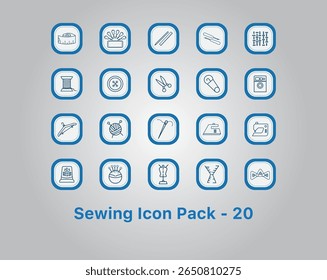 Sewing icon Package 20 design.