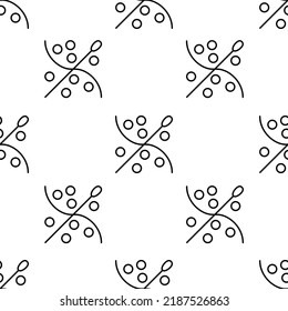 sewing icon pattern. Seamless sewing pattern on white background.