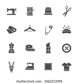 Sewing icon set