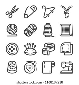 sewing icon set