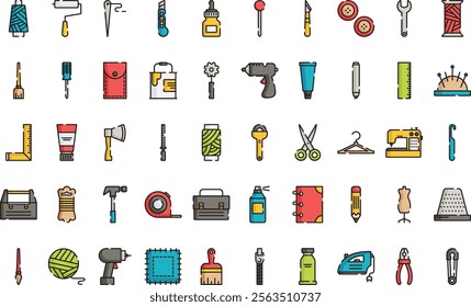 Sewing icons High-Quality Vector Icons Collection with Editable Stroke. Ideal for Professional and Creative Projects.