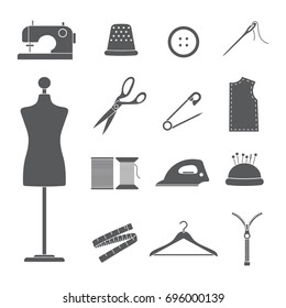 sewing icons set