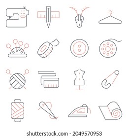 sewing   icons set. sewing  pack symbol vector elements for infographic web