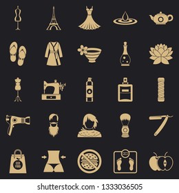 Sewing icons set. Simple set of 25 sewing vector icons for web for any design