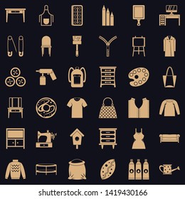 Sewing icons set. Simple set of 36 sewing vector icons for web for any design