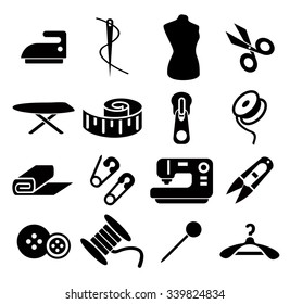 Sewing Icons Set Vector Stock Vector (Royalty Free) 327229184