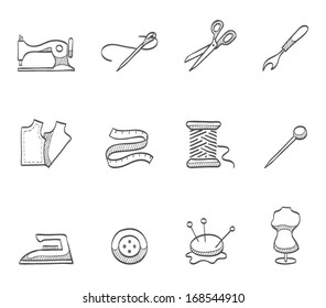 Sewing icons in sketch.