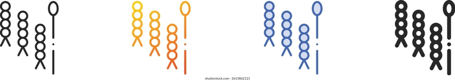 sewing icon.Thin Linear, Gradient, Blue Stroke and bold Style Design Isolated On White Background