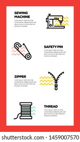SEWING AND ILLUSTRATION ICON CONCEPT