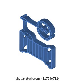 Sewing isometric left top view 3D icon