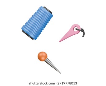 Icono de kit de costura Ilustración 3D Render