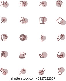 Sewing kit, illustration, vector on a white background.