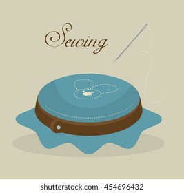 sewing kit isolated icon design, vector illustration  graphic 