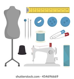 sewing kit isolated icon design, vector illustration  graphic 