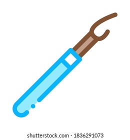 Sewing Knife Icon Vector. Outline Sewing Knife Sign. Isolated Contour Symbol Illustration