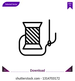 sewing laundry  vector icon. Best modern, simple, isolated,laundry. flat icon for website design or mobile applications, UI / UX design vector format

