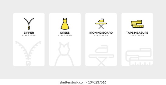 SEWING LINE ICON SET