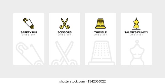 SEWING LINE ICON SET