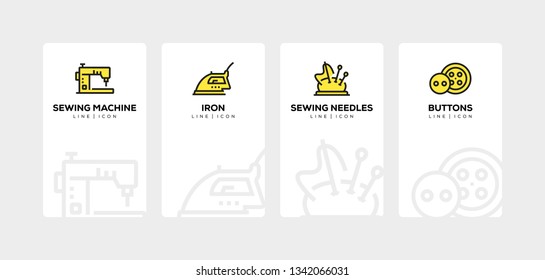 SEWING LINE ICON SET