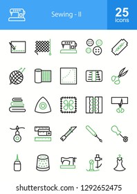Sewing Line Icons