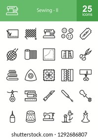 Sewing Line Icons