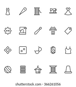 Sewing Line Vector Icons 5