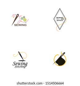 Sewing Logo Design Vector Template