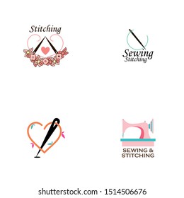 Sewing Logo Design Vector Template