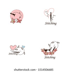 Sewing Logo Design Vector Template