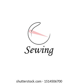 Sewing Logo Design Vector Template