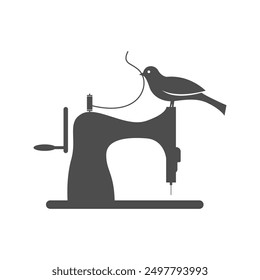 Sewing logo icon design illustration