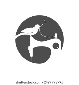 Sewing logo icon design illustration
