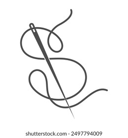 Sewing logo icon design illustration