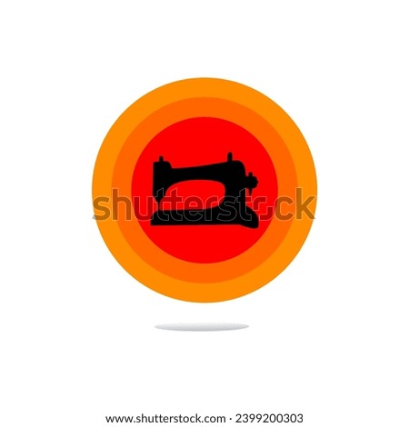 sewing machine abstarct icon logo