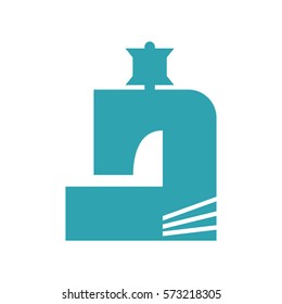 Sewing machine abstract logo. tailor Emblem. Sign for garment production