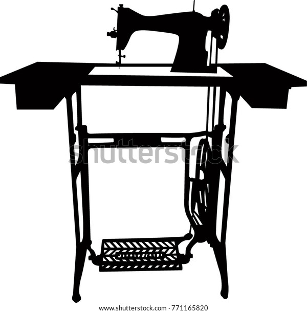 Sewing Machine Black Color Silhouette Stock Vector Royalty Free 771165820 Shutterstock 