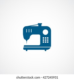 Sewing Machine Blue Icon On White Background