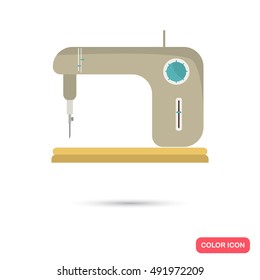 Sewing machine color flat icon