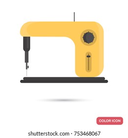 Sewing machine color flat icon