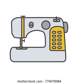 Sewing machine color icon. Isolated vector illustration