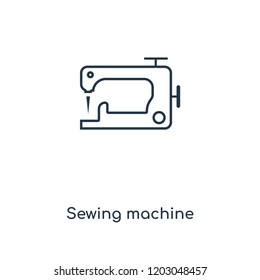 Sewing machine concept line icon. Linear Sewing machine concept outline symbol design. This simple element illustration can be used for web and mobile UI/UX.