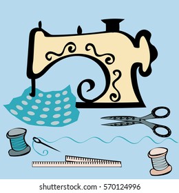 Sewing machine craft working table