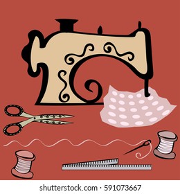 Sewing machine craft working table