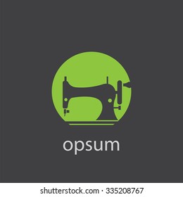 sewing machine cut identity template icon design element