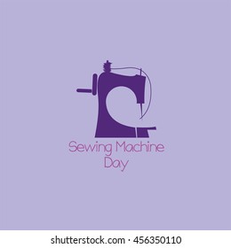 Sewing Machine Day Vector Illustration. Funny Unofficial Holiday Collection June