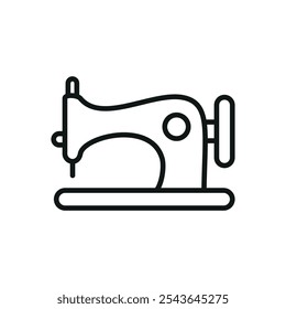 Sewing machine fashion tailor icon vector basic design simple and modern concept graphic