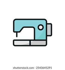 Sewing machine fashion tailor icon vector basic design simple and modern concept graphic