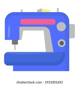 sewing machine flat icon of vector illustration