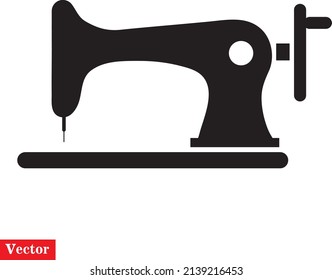 Sewing Machine flat vector icon. Hand drawn style design illustrations..eps
