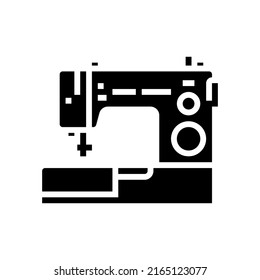 sewing machine glyph icon vector. sewing machine sign. isolated contour symbol black illustration